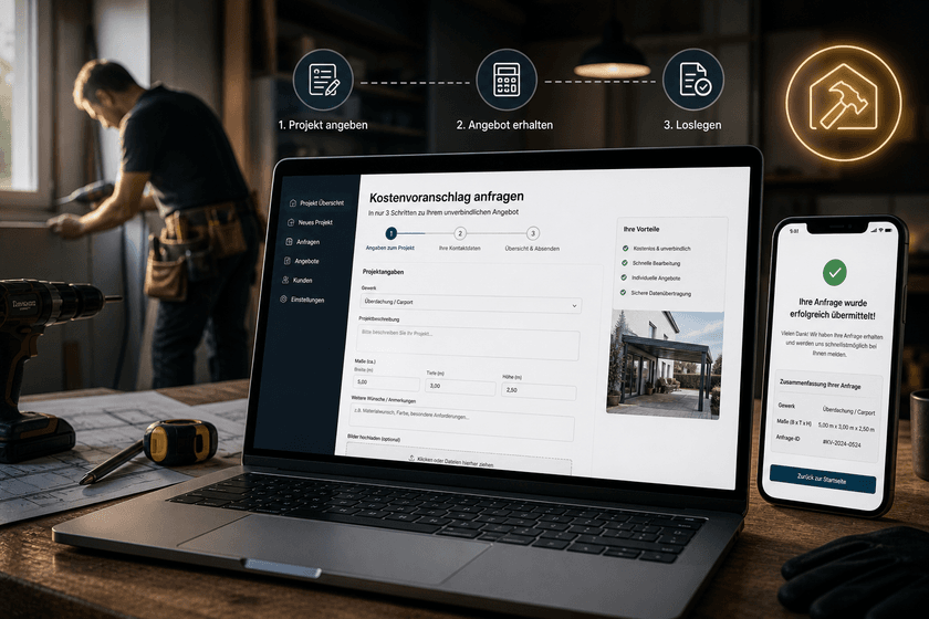 Kostenvoranschlag-Plattform für Handwerker